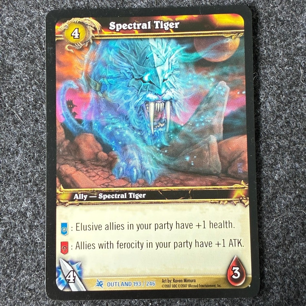 Spectral Tiger 193 R Fires of Outland World of Warcraft Near Mint